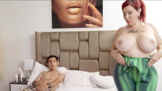 Mi madrastra tetona me incita a ver porno mientras mi padrastro casi nos descubre