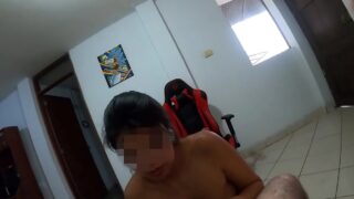 Wow! Que tetotas tiene Fiorella y le encanta tragarse todo mi semen